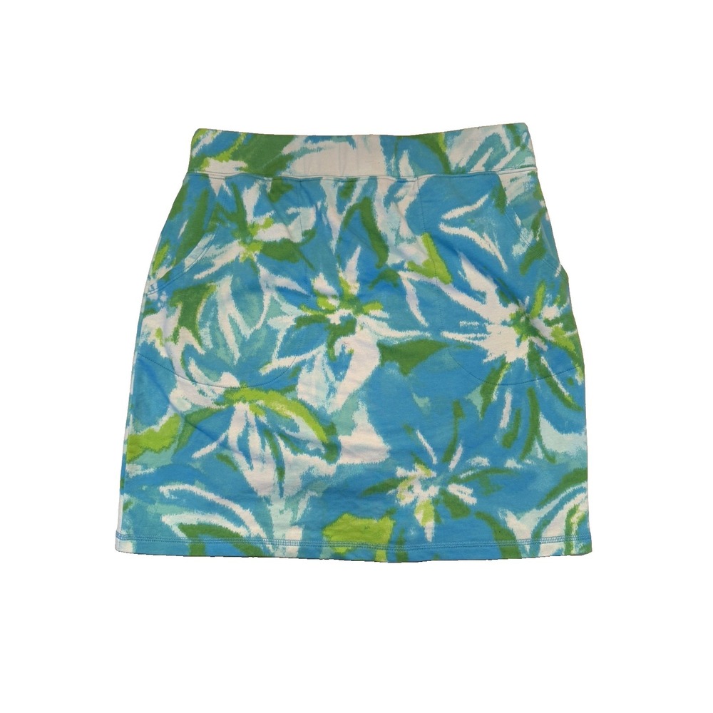 Belle by Kim Gravel Green Blue Print Skort Women's Size 8